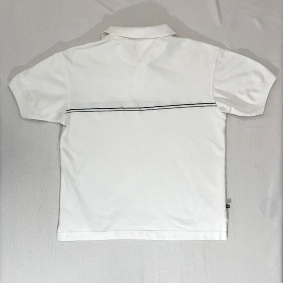 GAP Men’s Polo Shirt XS White Cotton Stripe USA Made Heavyweight Oversized Boxy - Picture 3 of 7